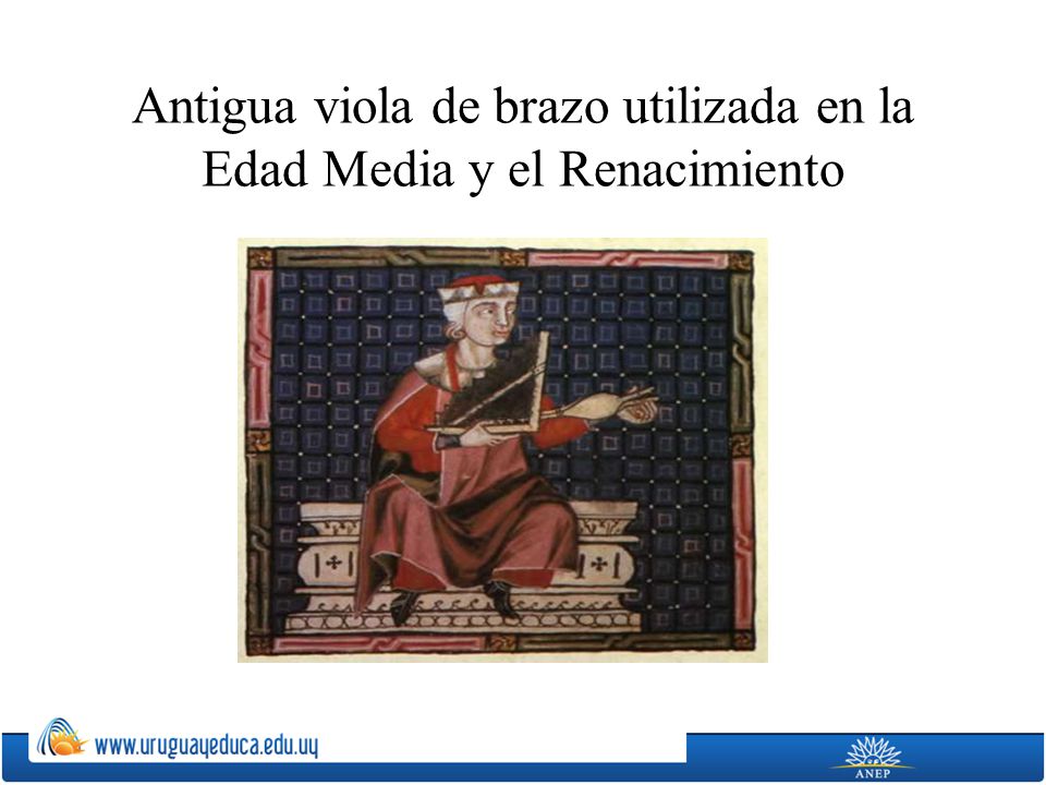 Antigua viola de brazo utilizada en la Edad Media y el Renacimiento
