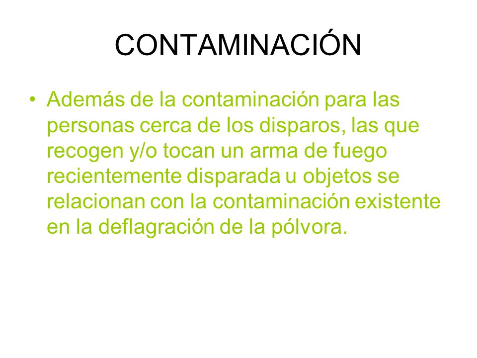 CONTAMINACIÓN