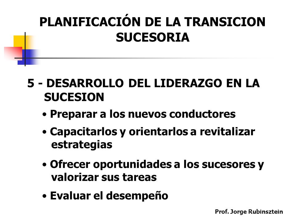 PLANIFICACIÓN DE LA TRANSICION
