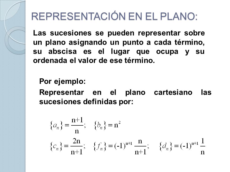 REPRESENTACIÓN EN EL PLANO: