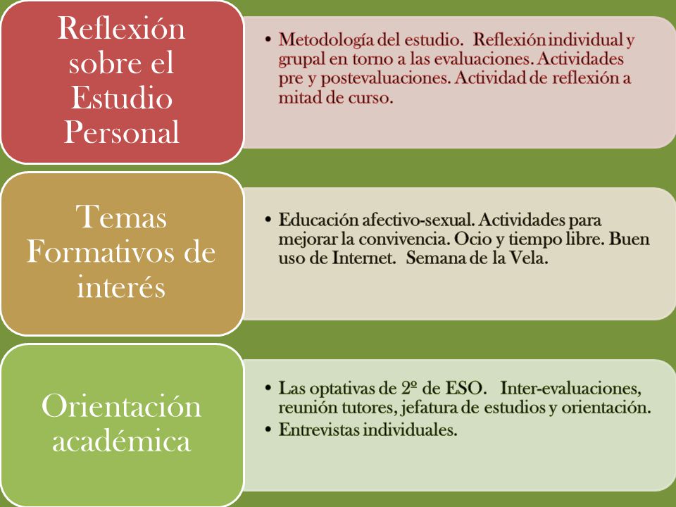 Reflexión sobre el Estudio Personal Temas Formativos de interés
