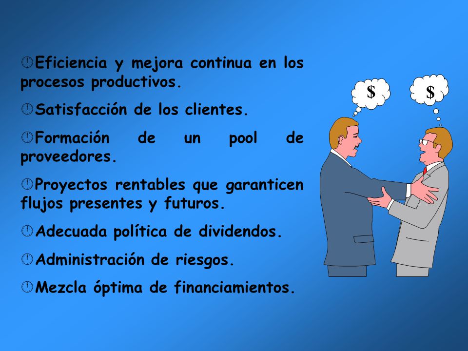$ $ Eficiencia y mejora continua en los procesos productivos.