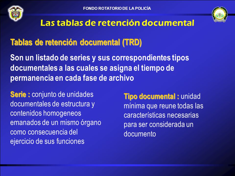 Las tablas de retención documental