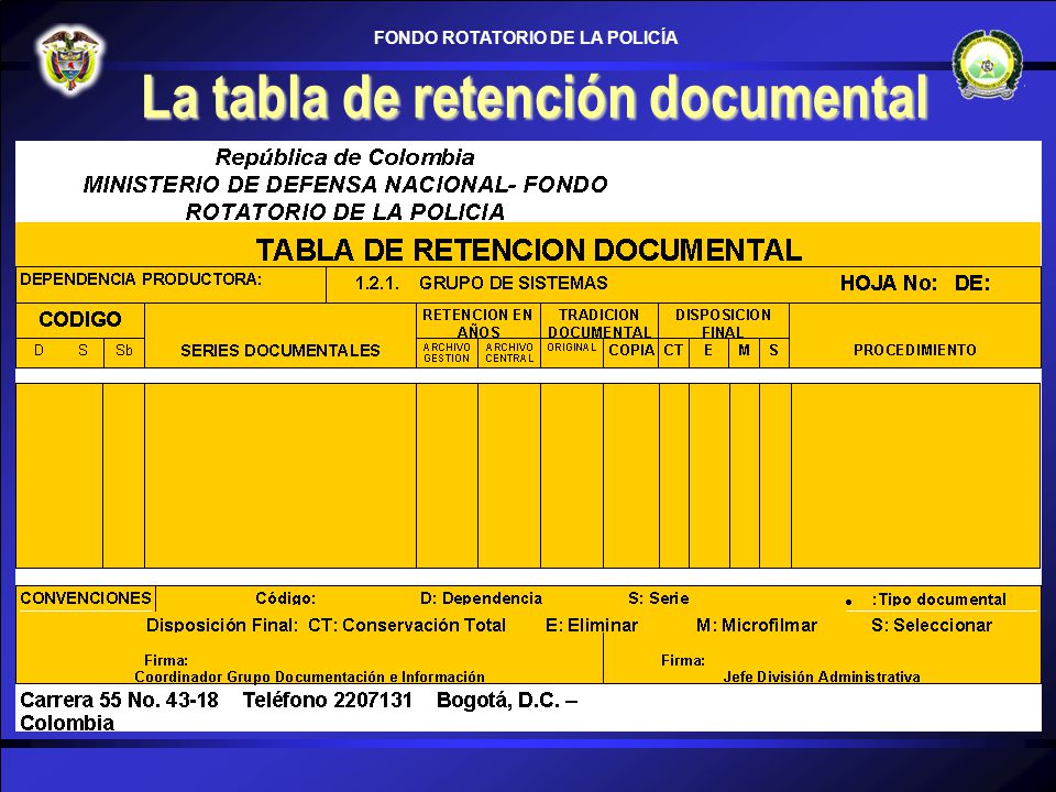 La tabla de retención documental