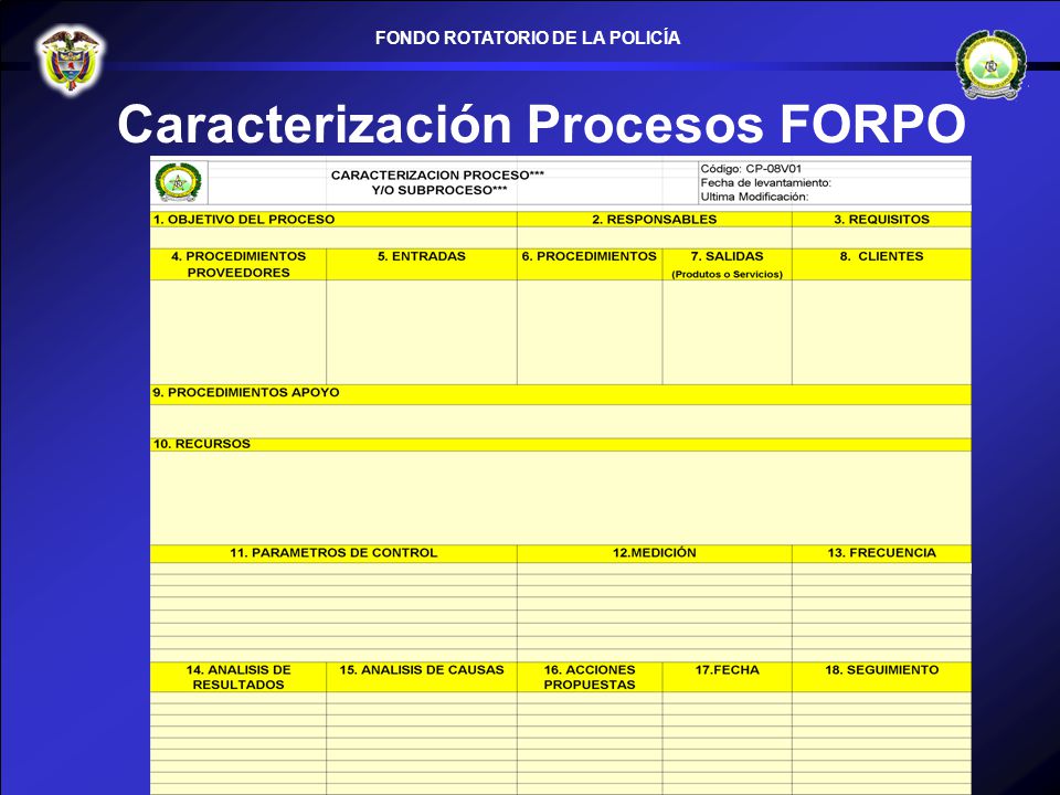 Caracterización Procesos FORPO