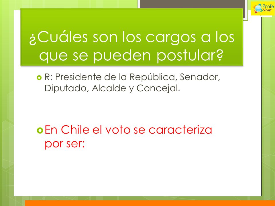 ¿Cuáles son los cargos a los que se pueden postular
