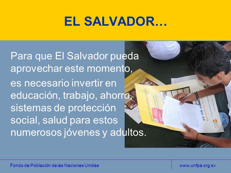 EL SALVADOR… Para que El Salvador pueda aprovechar este momento,