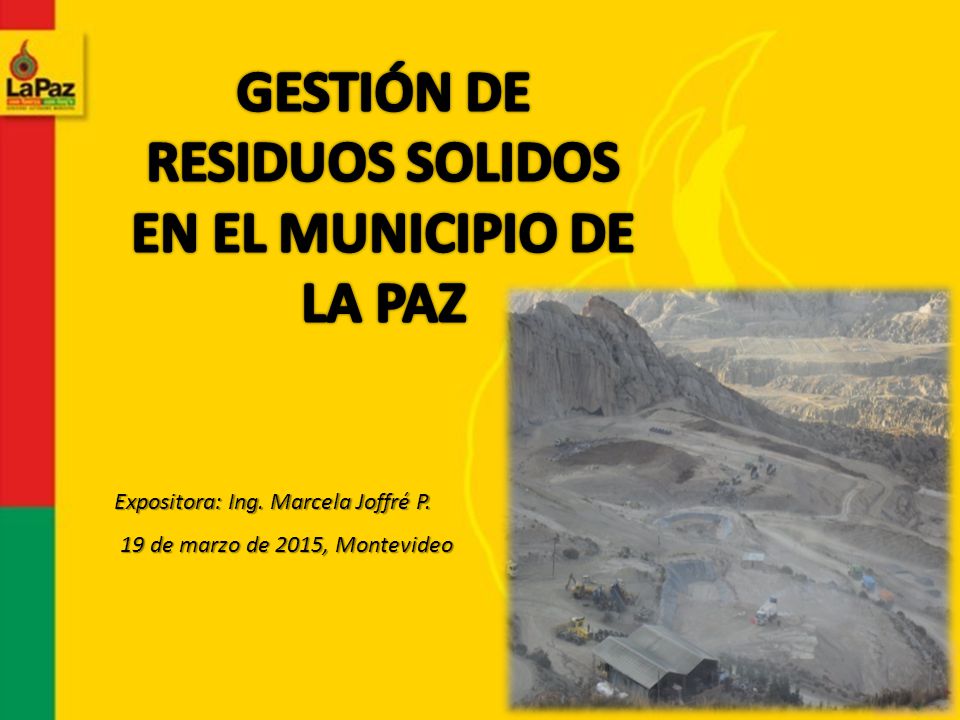 GESTIÓN DE RESIDUOS SOLIDOS EN EL MUNICIPIO DE LA PAZ