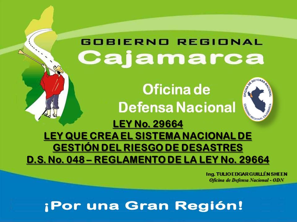 LEY QUE CREA EL SISTEMA NACIONAL DE GESTIÓN DEL RIESGO DE DESASTRES