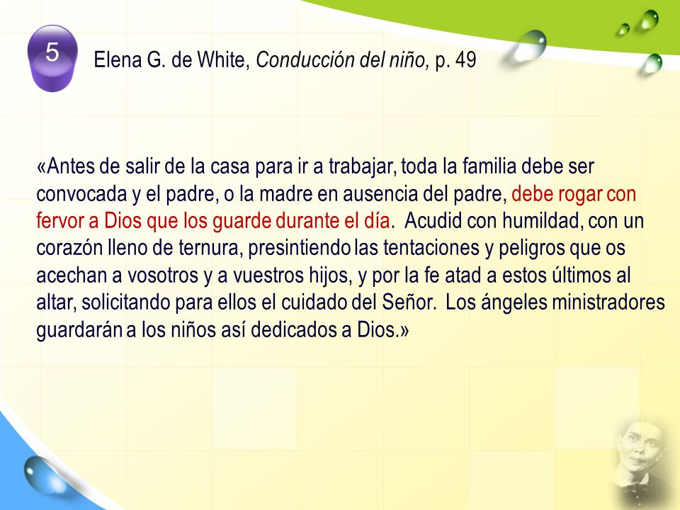 Elena G. de White, Conducción del niño, p. 49