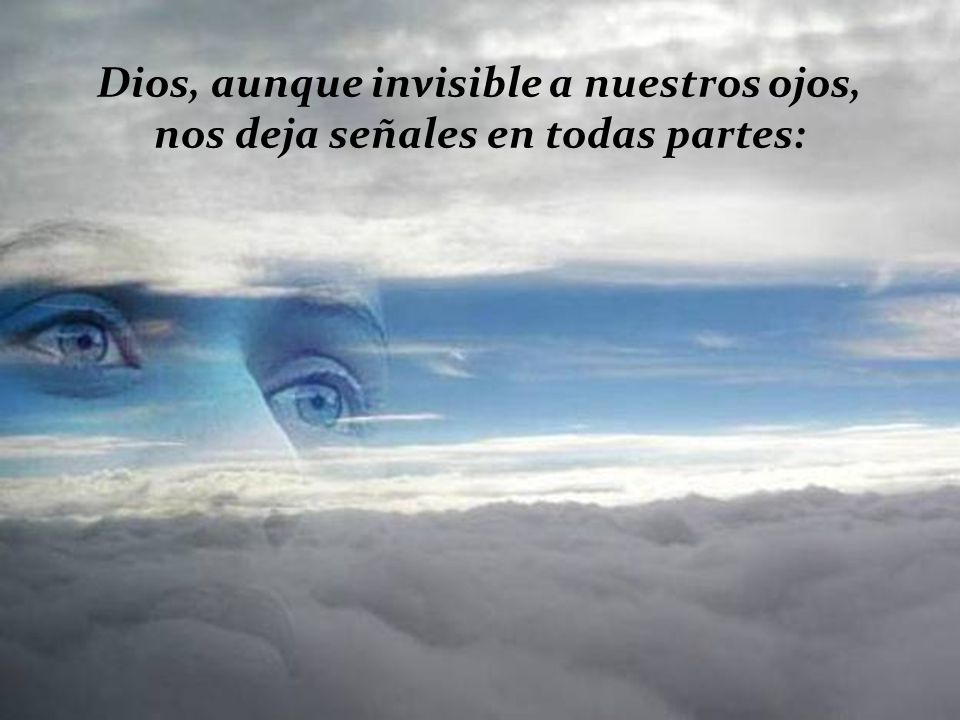 Dios, aunque invisible a nuestros ojos, nos deja señales en todas partes: