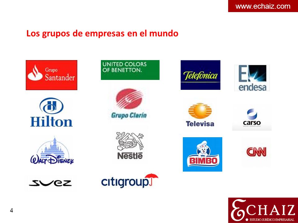 Los grupos de empresas en el mundo