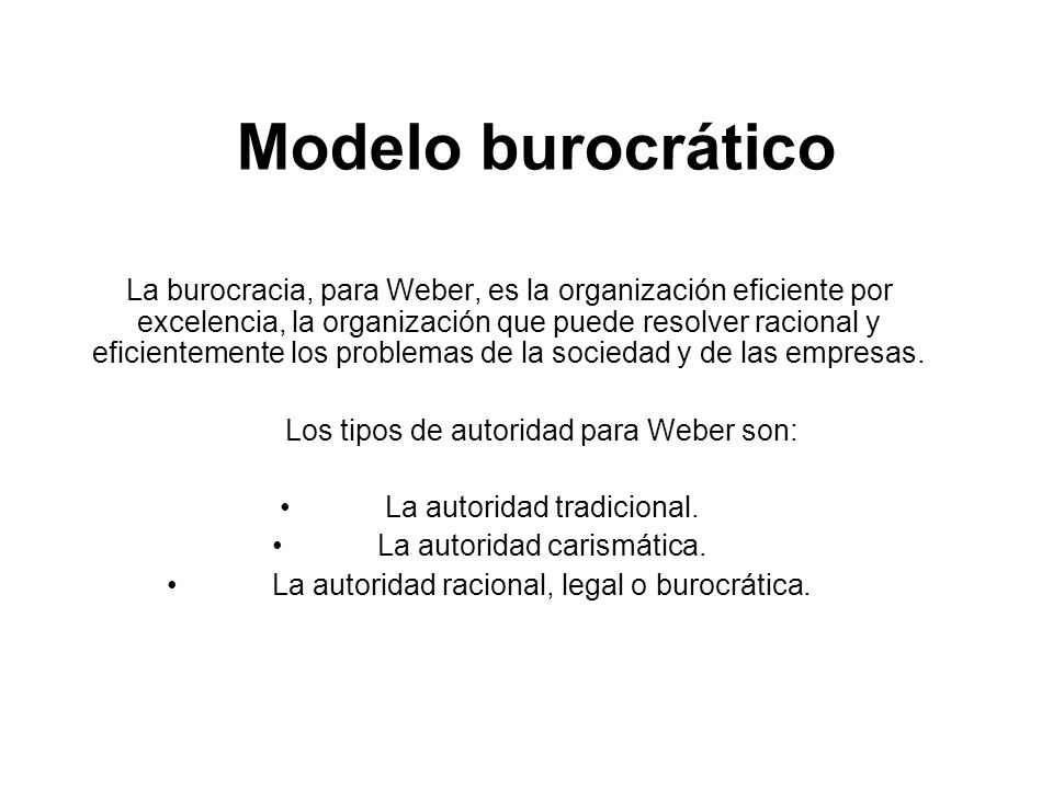 Introducir 60+ imagen modelo burocratico weberiano