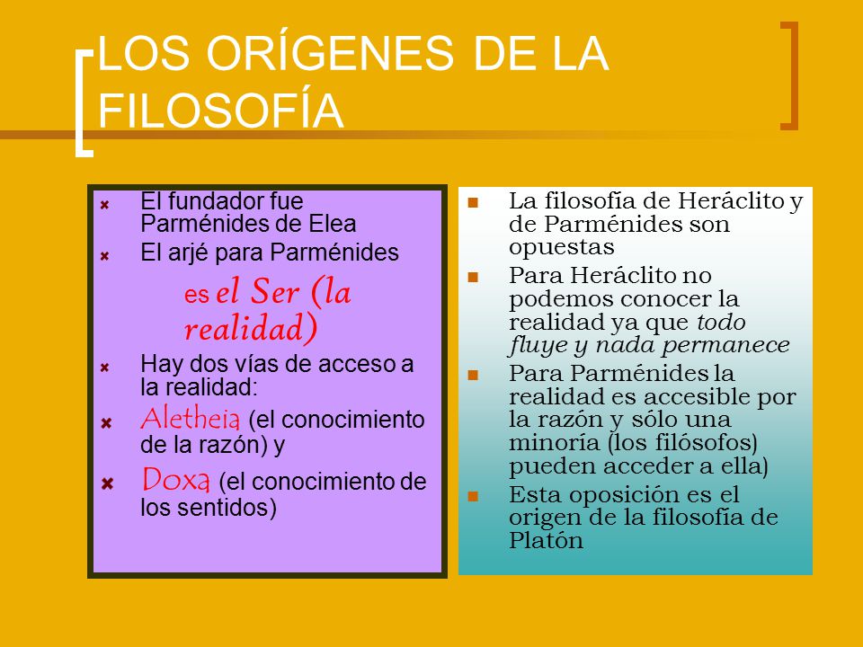 LOS ORÍGENES DE LA FILOSOFÍA