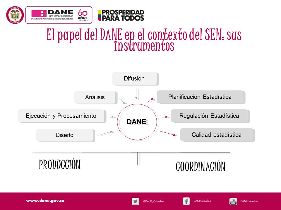 El papel del DANE en el contexto del SEN: sus instrumentos