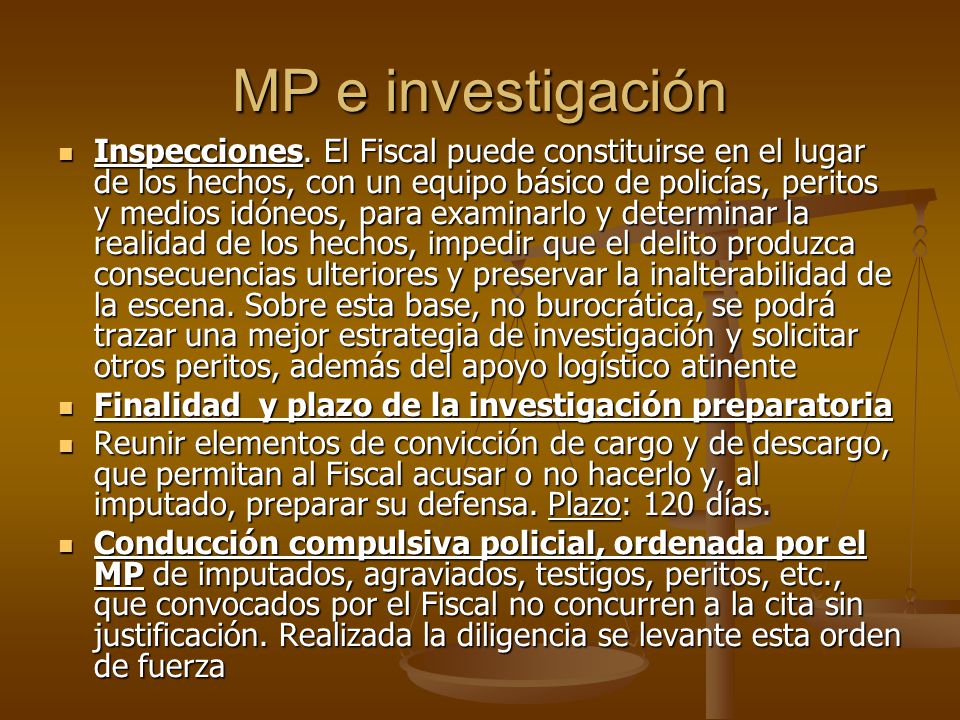 MP e investigación