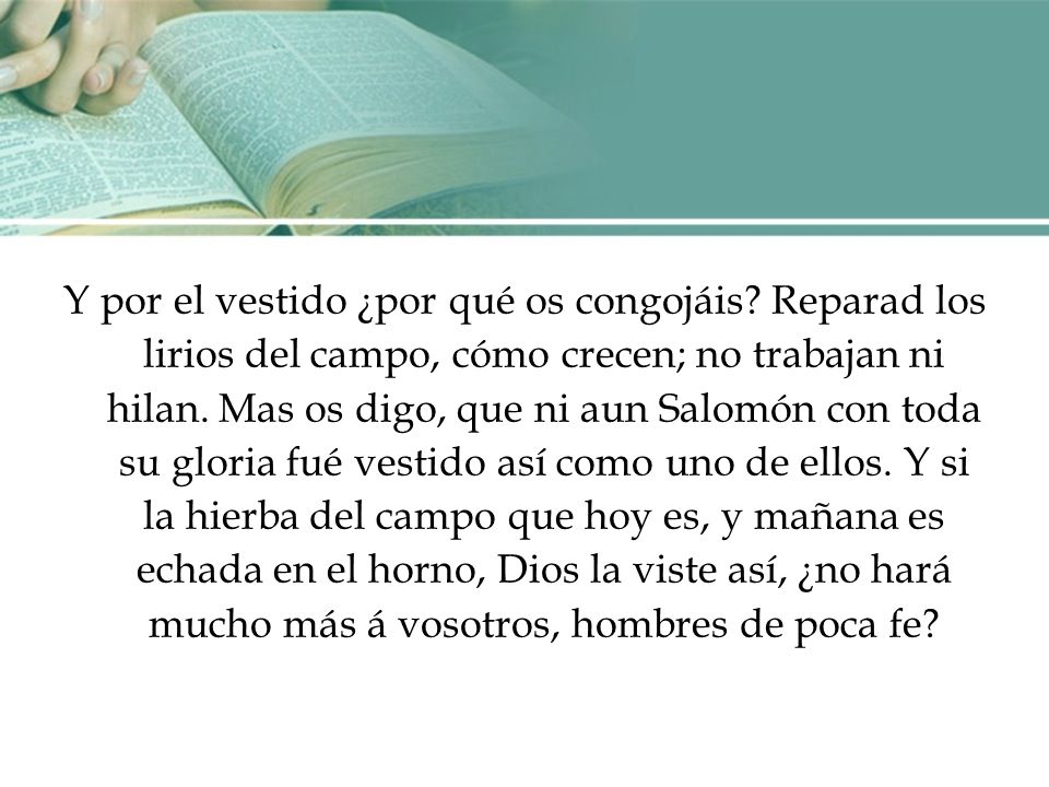 Y por el vestido ¿por qué os congojáis