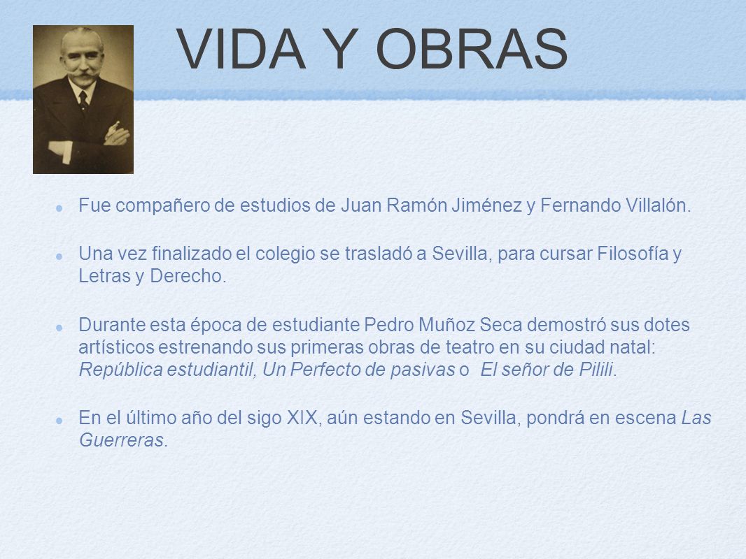 VIDA Y OBRAS Fue compañero de estudios de Juan Ramón Jiménez y Fernando Villalón.