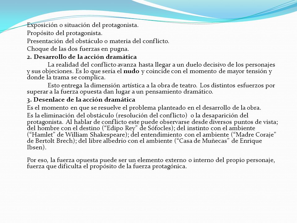 Exposición o situación del protagonista.