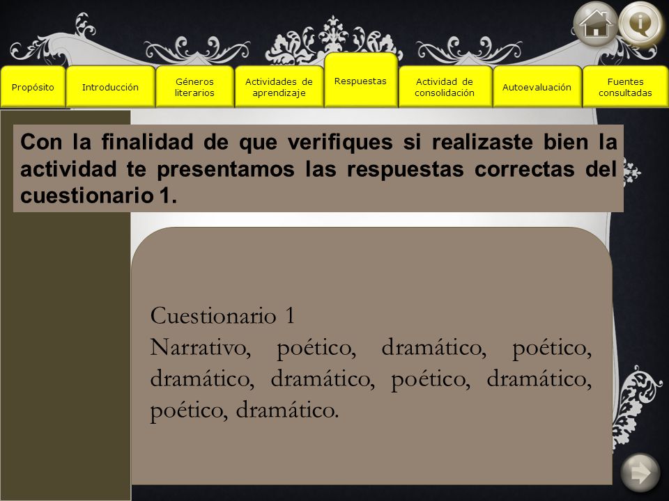 Propósito Introducción. Actividad de consolidación. Fuentes. consultadas. Actividades de aprendizaje.