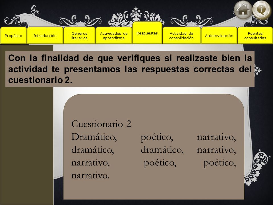 Propósito Introducción. Actividad de consolidación. Fuentes. consultadas. Actividades de aprendizaje.