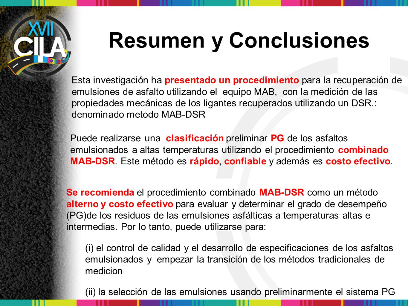 Resumen y Conclusiones