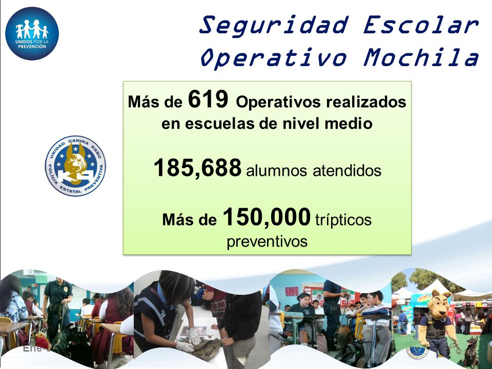 Más de 619 Operativos realizados en escuelas de nivel medio