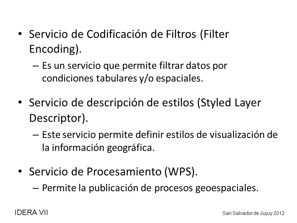 Servicio de Codificación de Filtros (Filter Encoding).