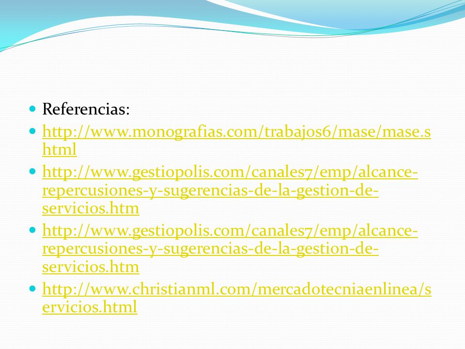 Referencias: