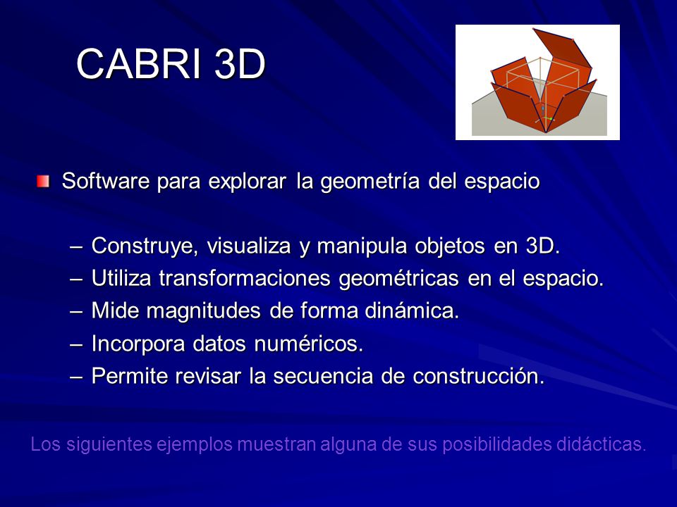 CABRI 3D Software para explorar la geometría del espacio
