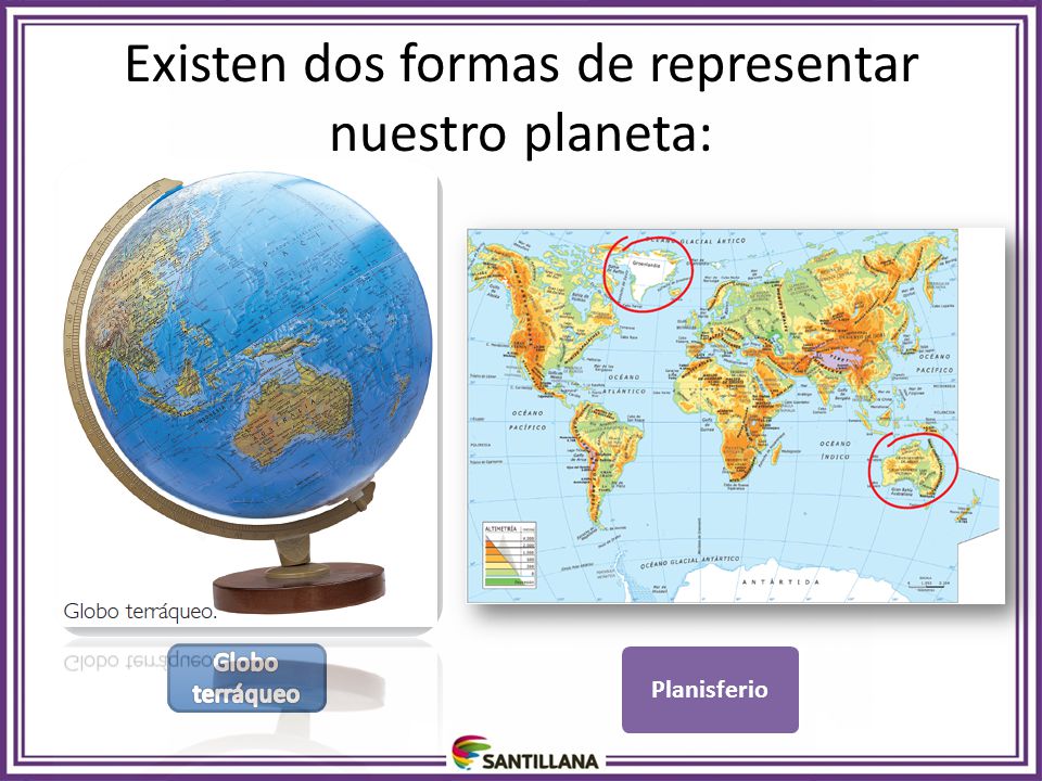 Resultado de imagen de planisferio y globo terraqueo para niÃ±os