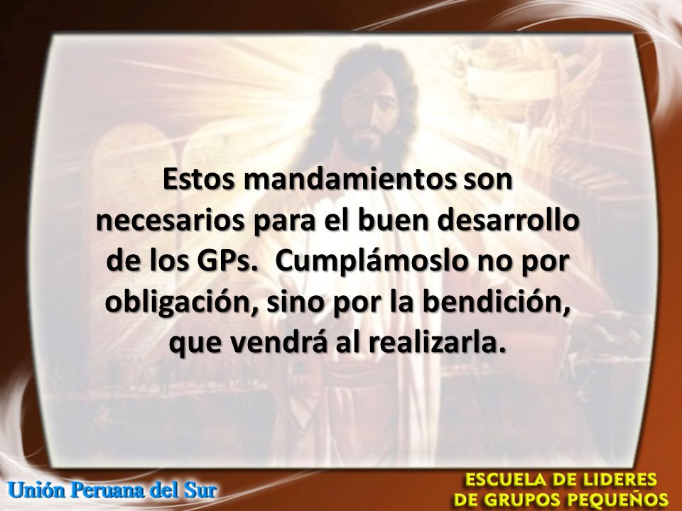 Estos mandamientos son necesarios para el buen desarrollo de los GPs
