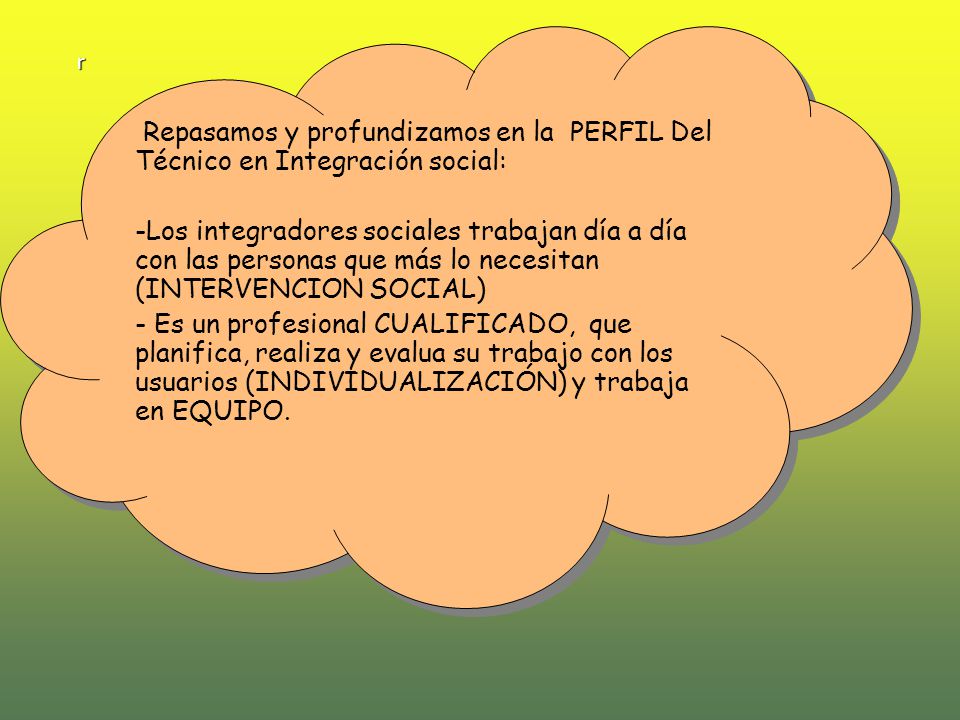 Repasamos y profundizamos en la PERFIL Del Técnico en Integración social: