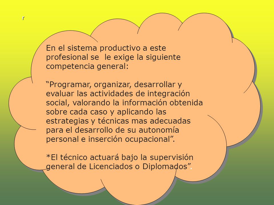 En el sistema productivo a este profesional se le exige la siguiente competencia general: