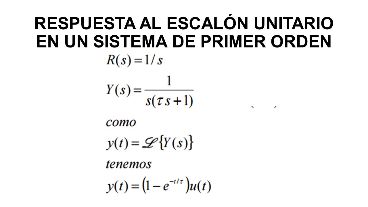 RESPUESTA AL ESCALÓN UNITARIO EN UN SISTEMA DE PRIMER ORDEN