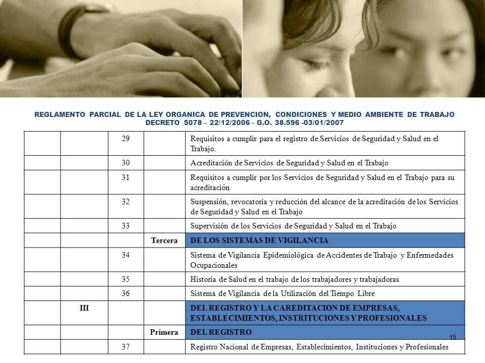 Acreditación de Servicios de Seguridad y Salud en el Trabajo 31