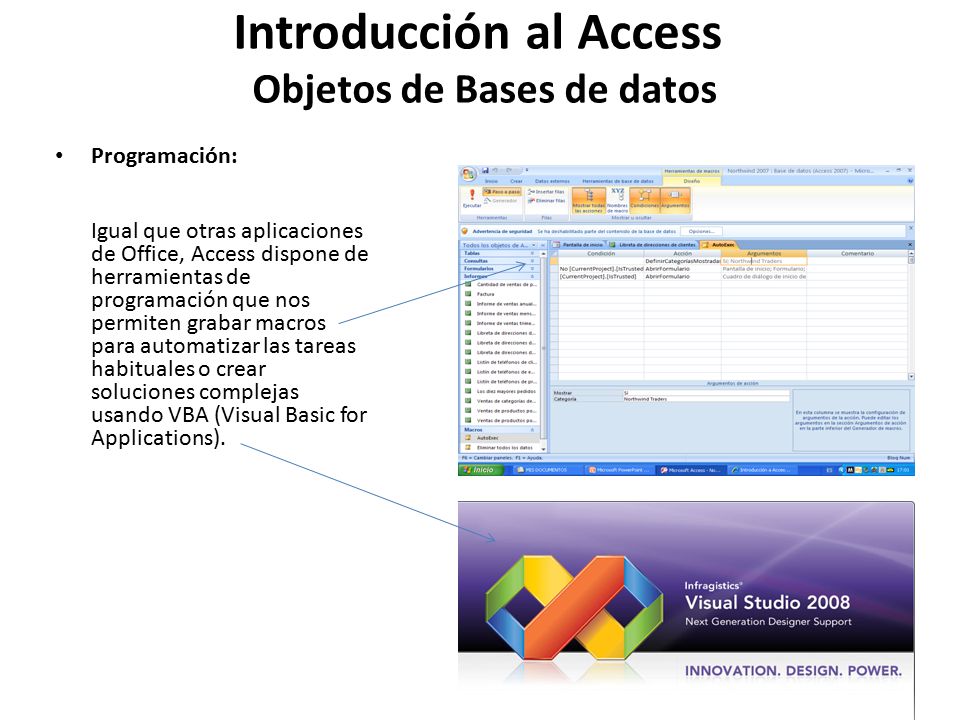 Introducción al Access Objetos de Bases de datos