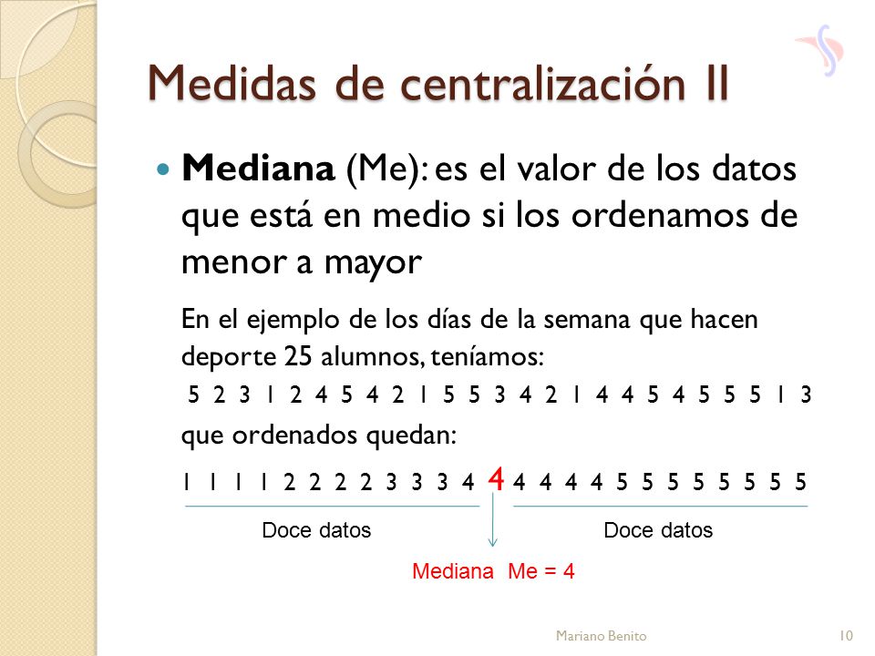 Medidas de centralización II