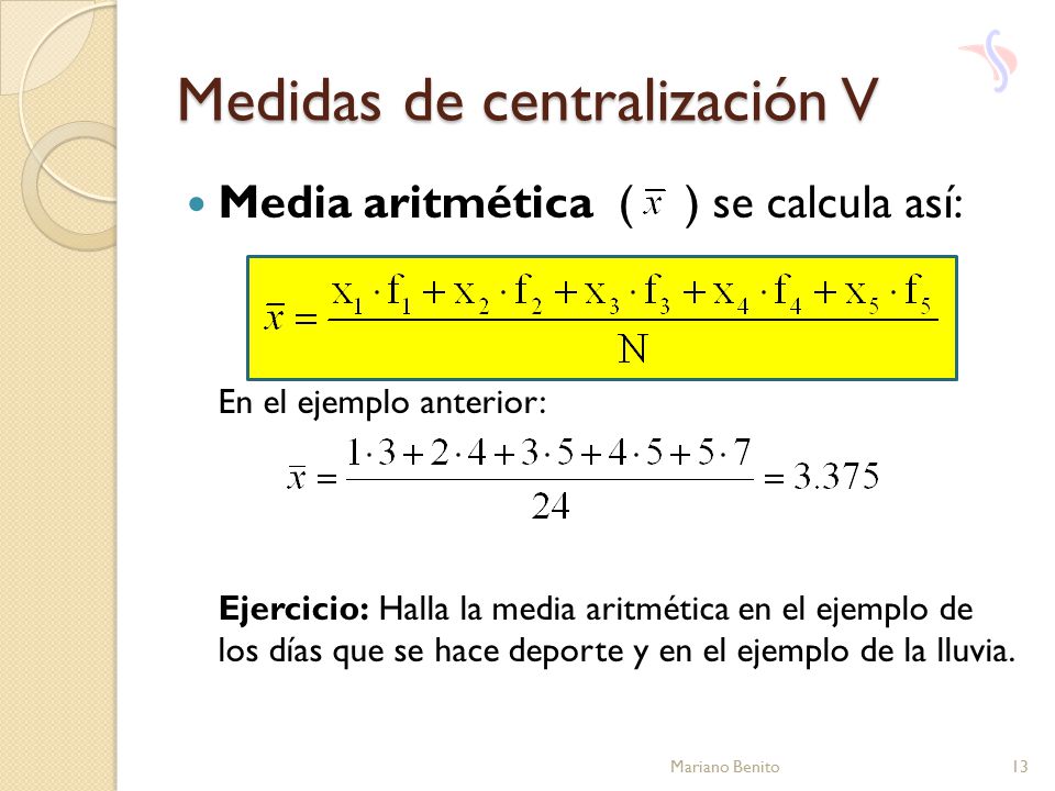 Medidas de centralización V