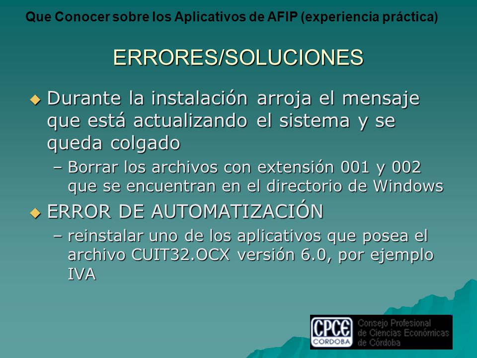 ERRORES/SOLUCIONES Durante la instalación arroja el mensaje que está actualizando el sistema y se queda colgado.