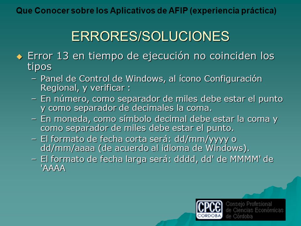 ERRORES/SOLUCIONES Error 13 en tiempo de ejecución no coinciden los tipos.