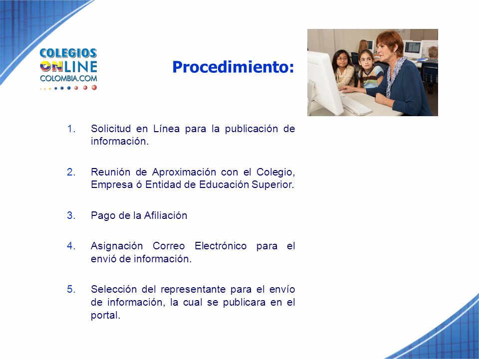 Procedimiento: Solicitud en Línea para la publicación de información.
