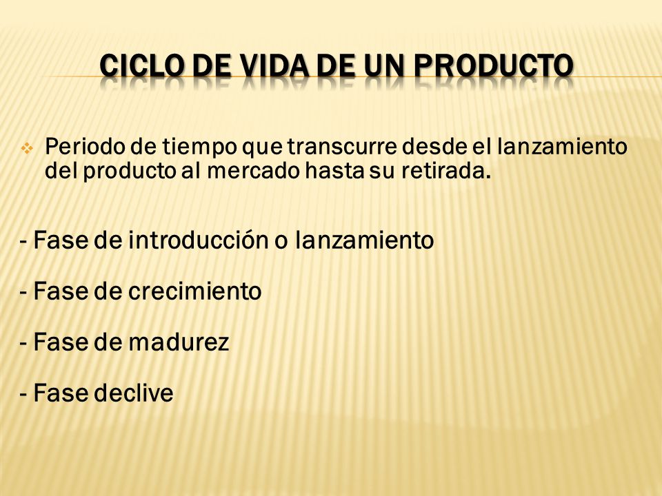 Ciclo de vida de un producto