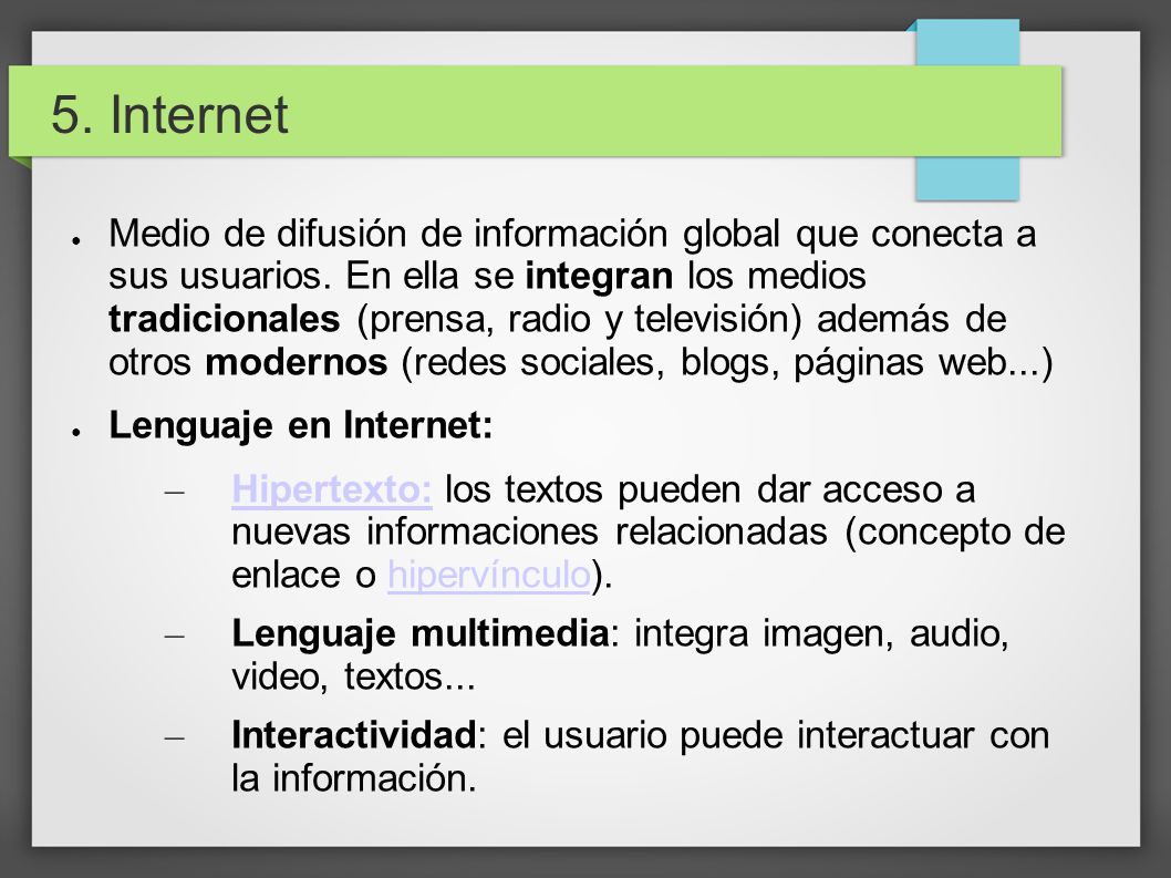 5. Internet