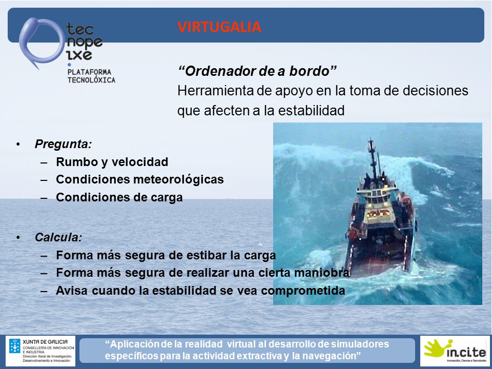 Ordenador de a bordo Herramienta de apoyo en la toma de decisiones que afecten a la estabilidad