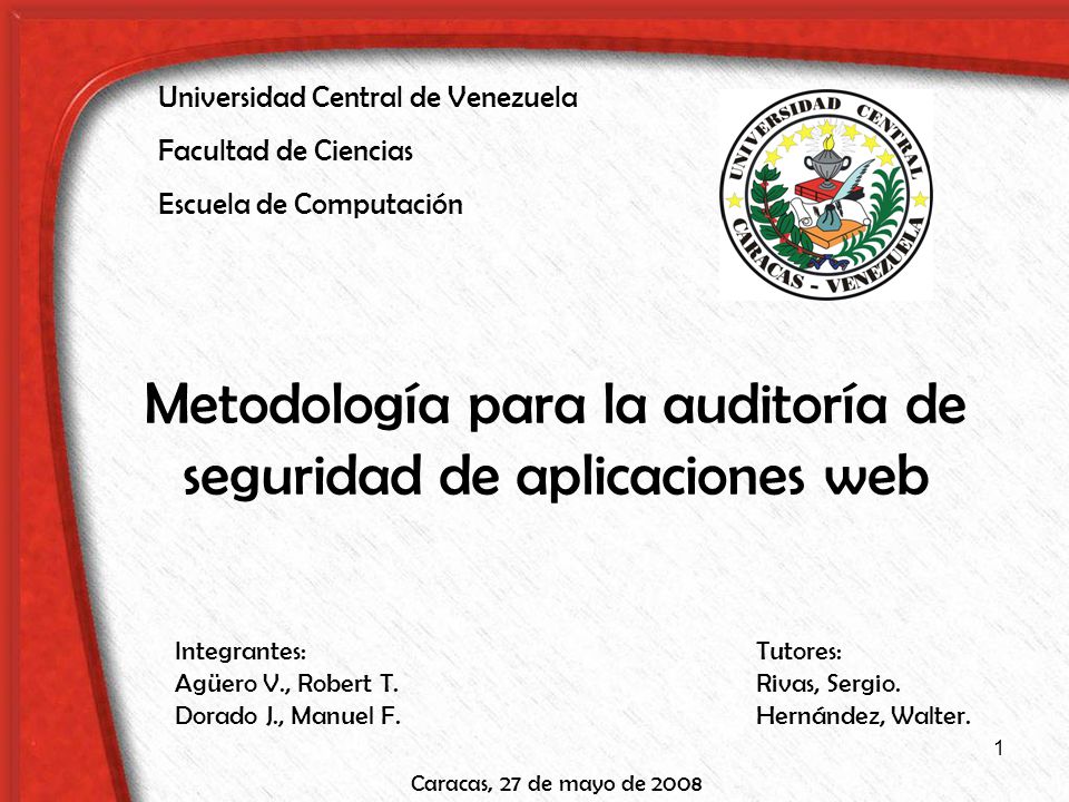 Metodología para la Auditoría de Seguridad en Aplicaciones Web