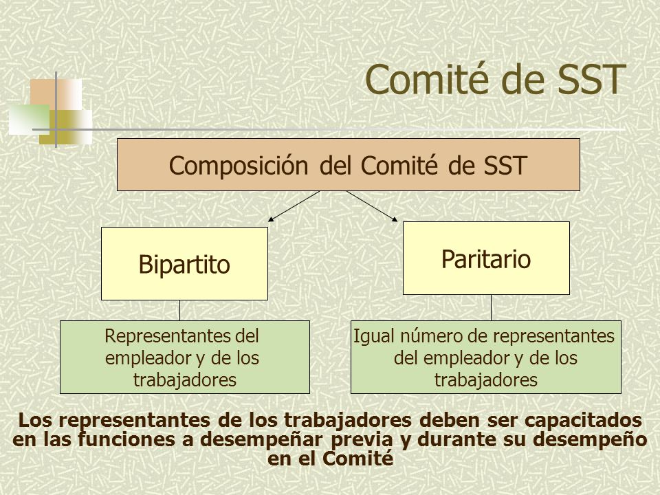 Comité de SST Composición del Comité de SST Paritario Bipartito
