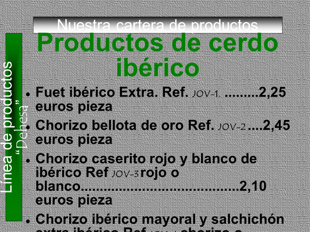 Productos de cerdo ibérico