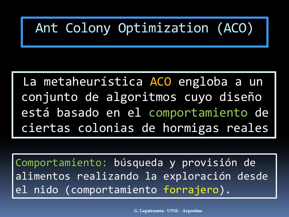 Ant Colony Optimization (ACO)