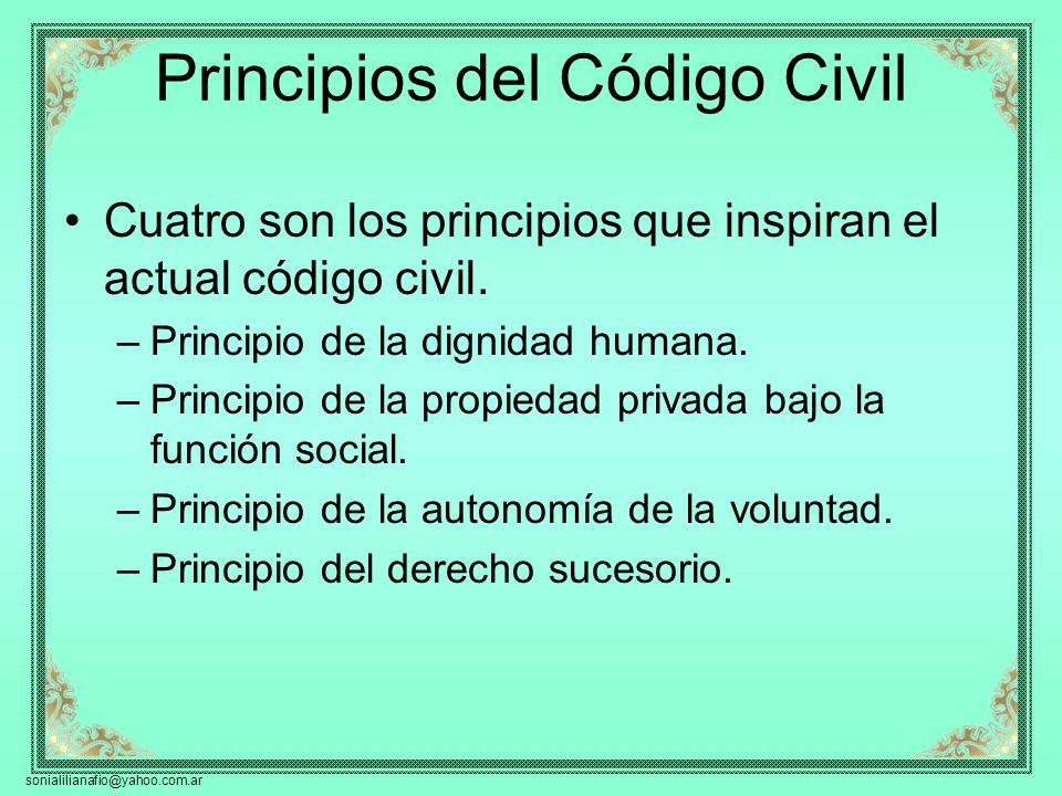 Principios del Código Civil